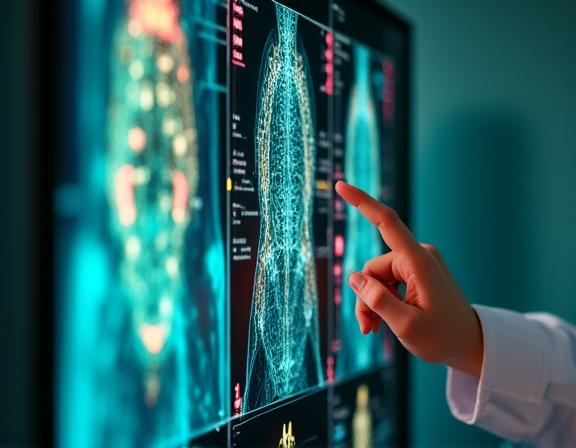 AI analysis of medical diagnostic imaging scans for precision medicine applications